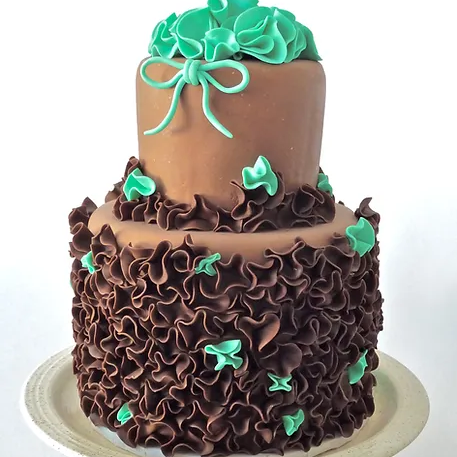 Dark Chocolate Ruffles Cake